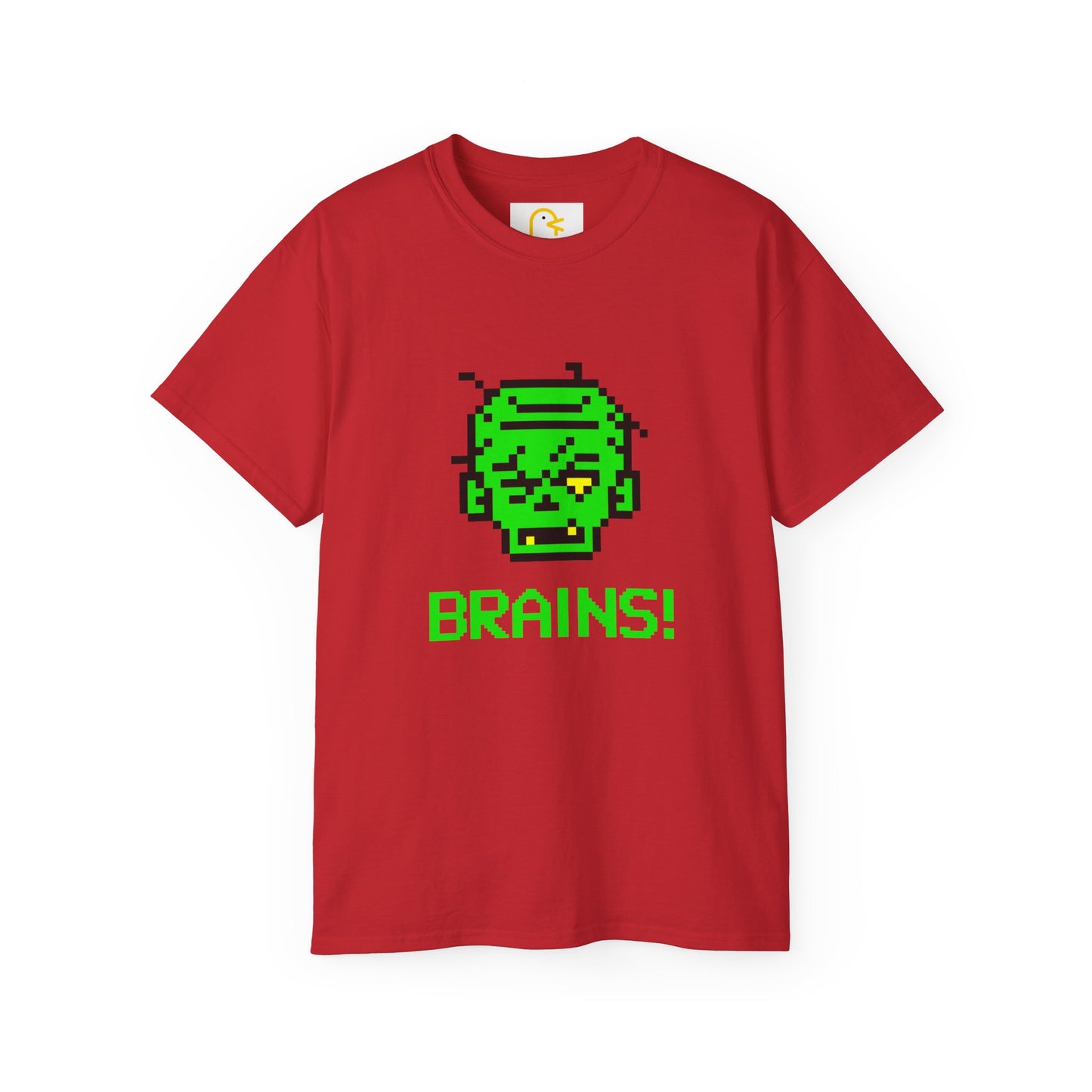 Pixelated Zombie T-shirt: Brains!