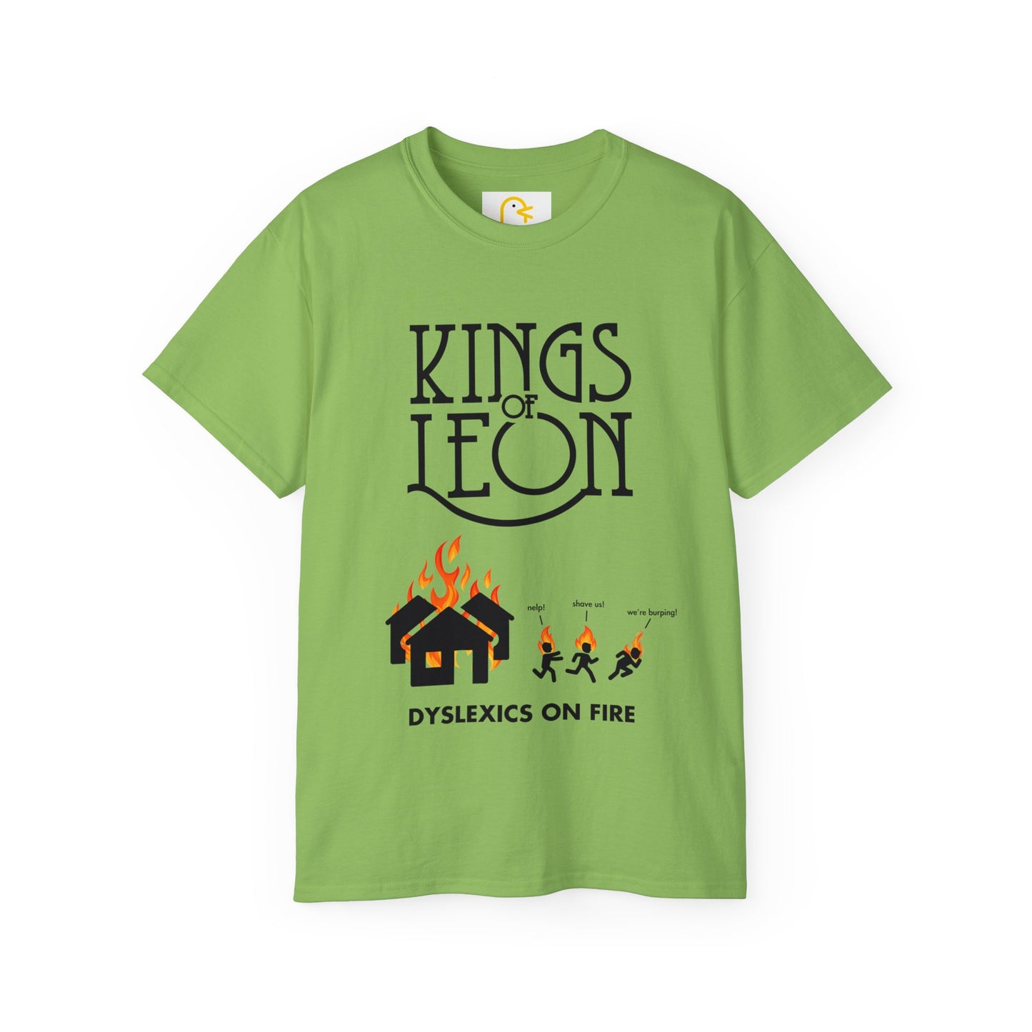 Kings of Leon T-shirt: Dyslexics on Fire