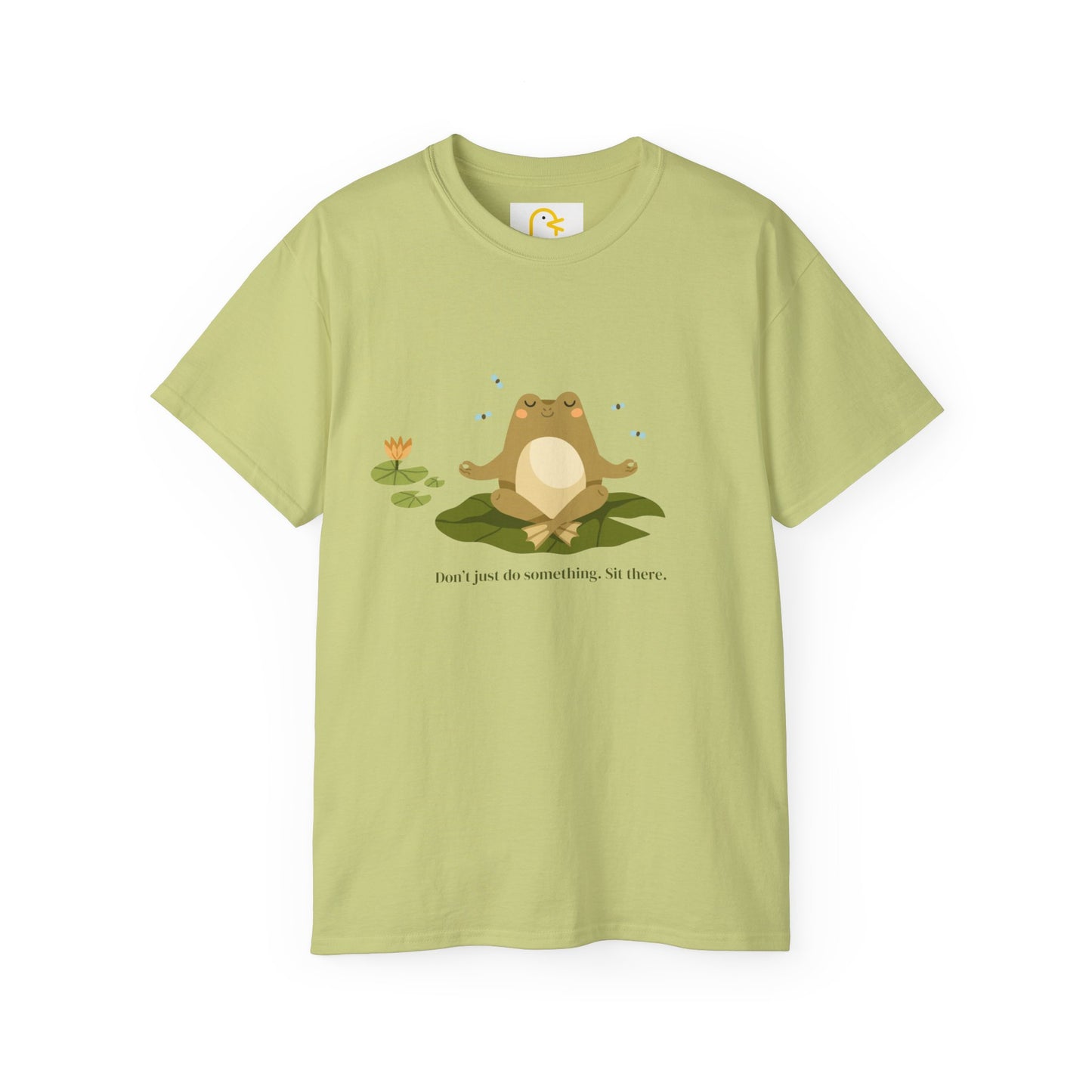 Meditating Frog T-shirt: Don't just do something. Sit there.