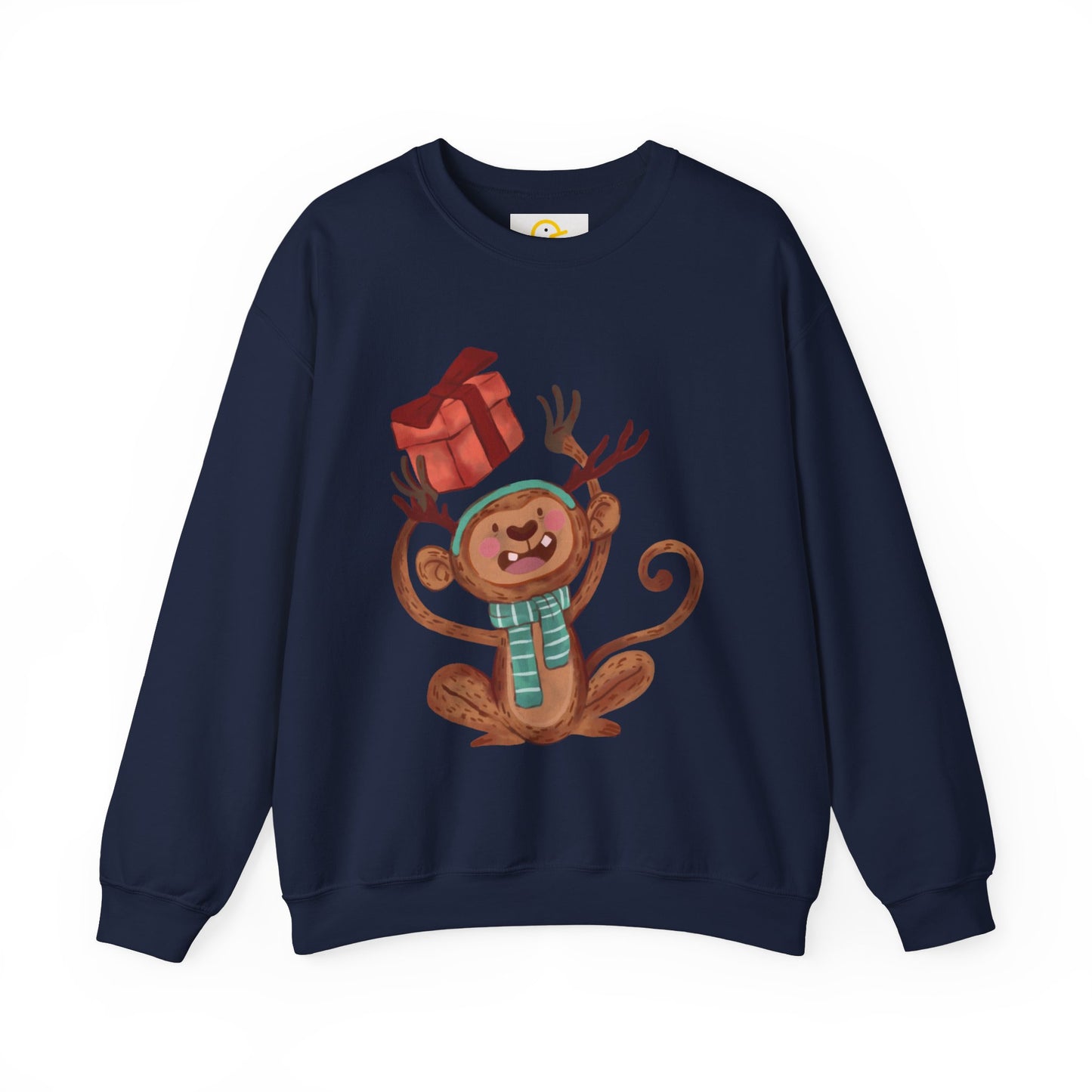 Christmas Critters Sweatshirt: Monkey