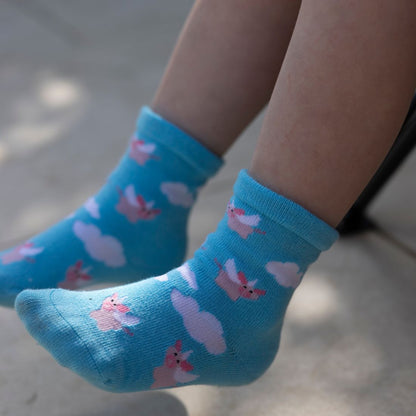 Children's Flying Pig Bamboo Socks