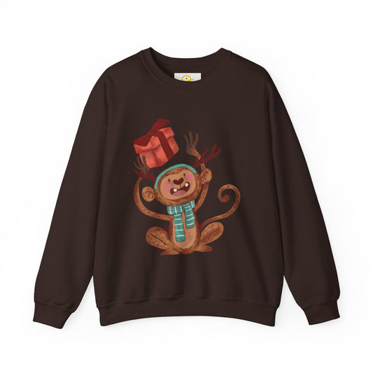 Christmas Critters Sweatshirt: Monkey