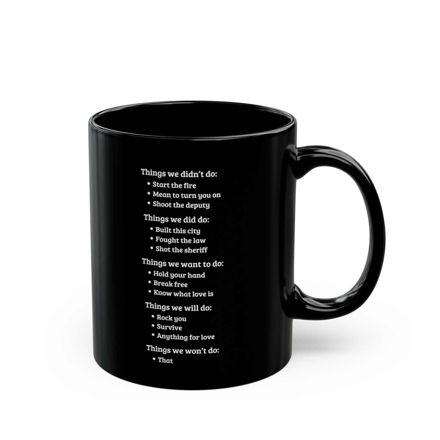 Lyrical Things Mug: Black