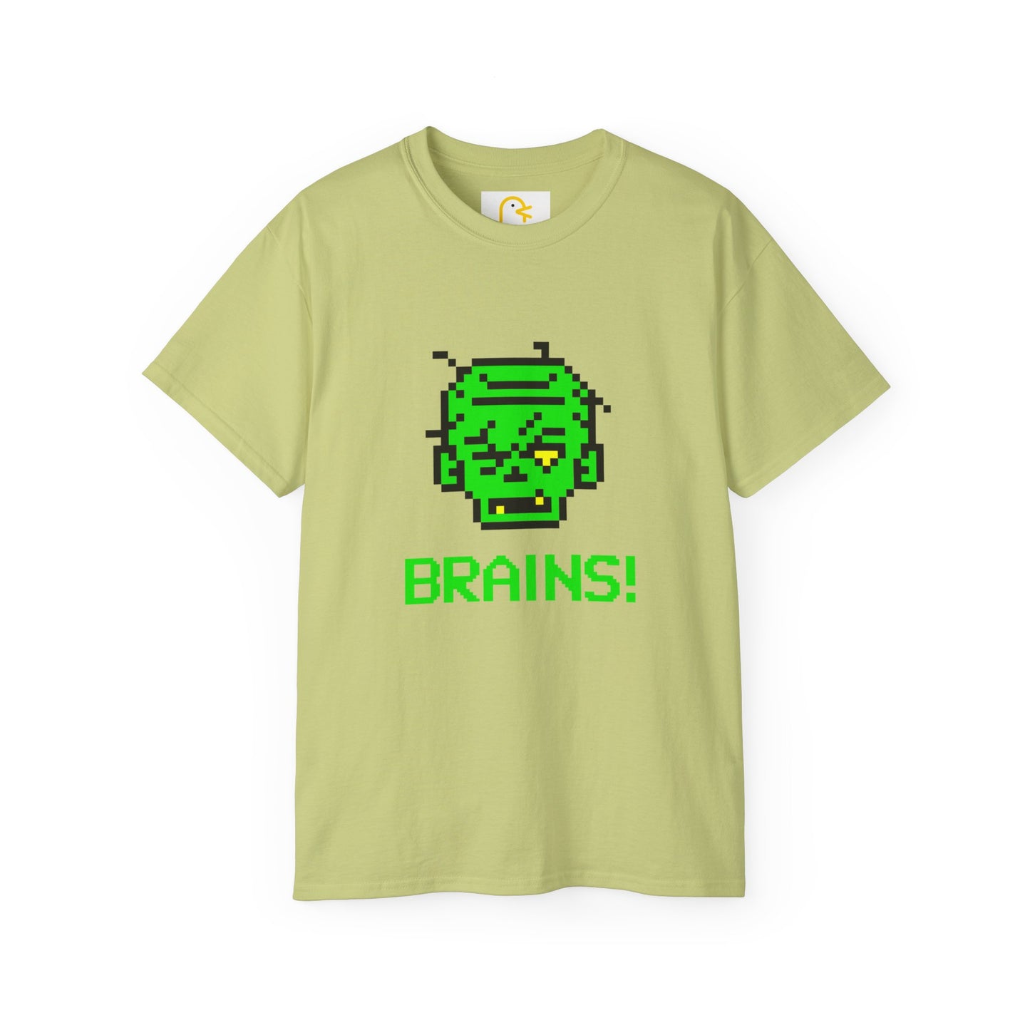 Pixelated Zombie T-shirt: Brains!