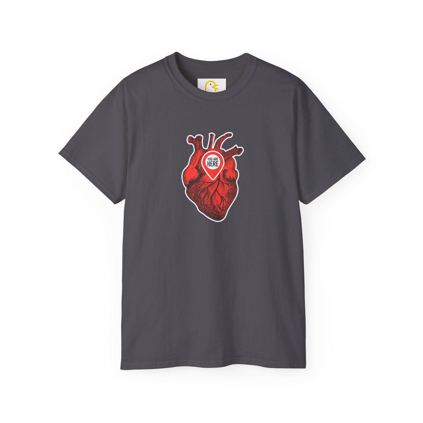 Heart T-shirt: You are here