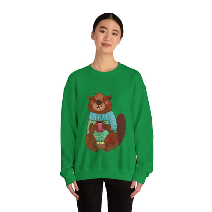 Christmas Critters Sweatshirt: Beaver