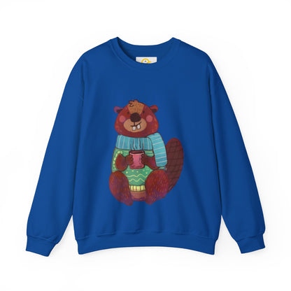 Christmas Critters Sweatshirt: Beaver