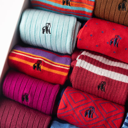 Ultimate Style Sock Box - 15 Pairs of Bamboo Socks