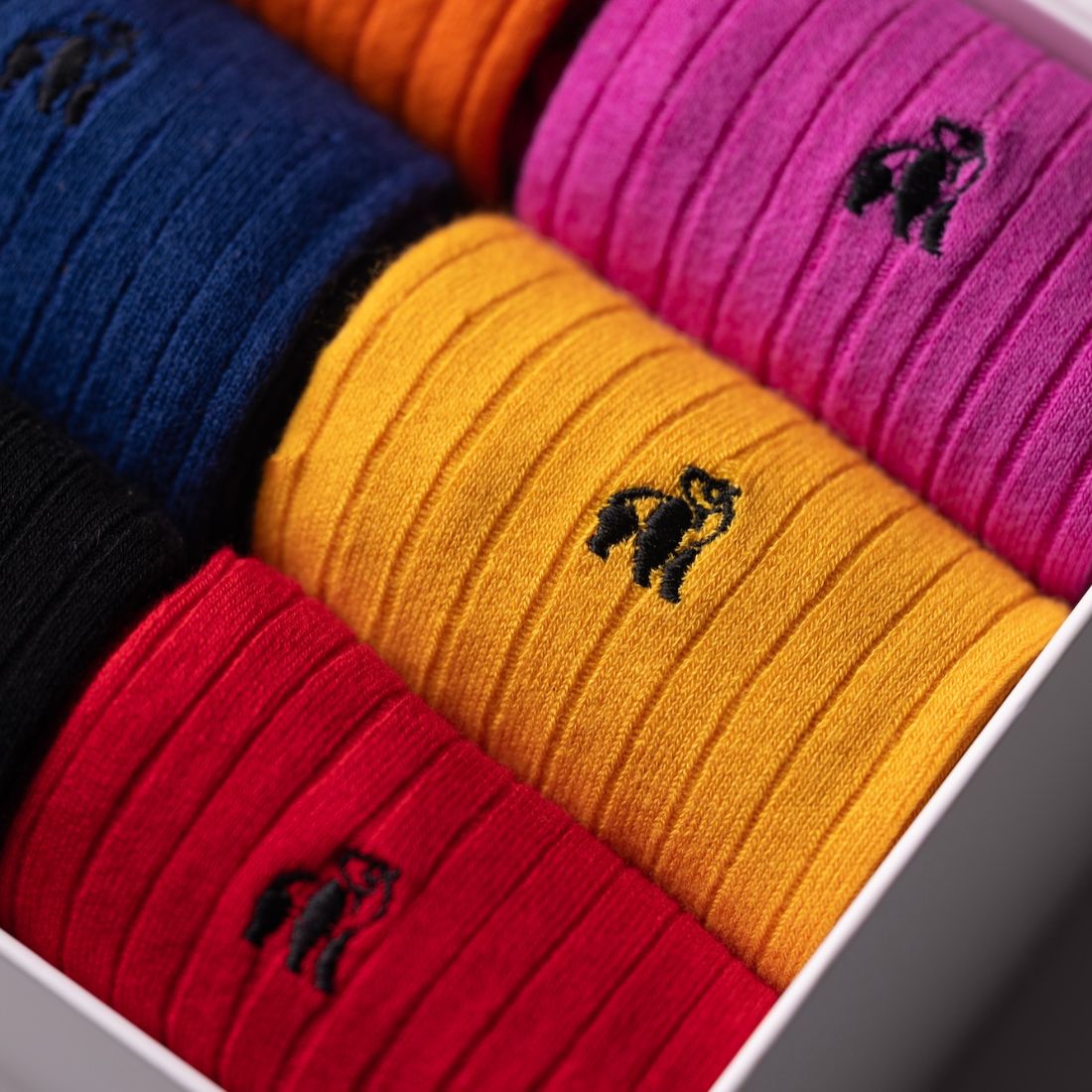 Superior Style Sock Box - 6 Pairs of Bamboo Socks (His)