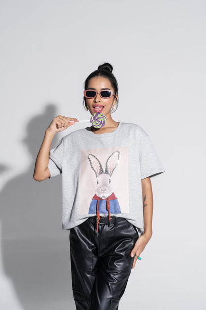 Sahi London Roger Graphic Embroidered Women’s Cotton T-Shirt