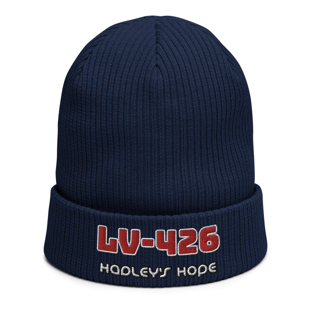 Aliens Inspired Organic ribbed beanie