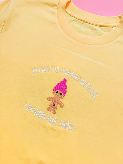 I'm From The 1900's Troll embroidered t-shirt