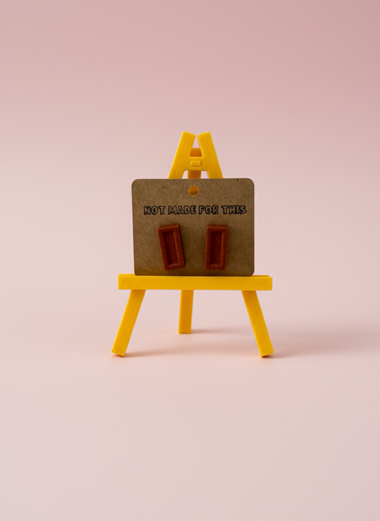 Brick Stud Earring