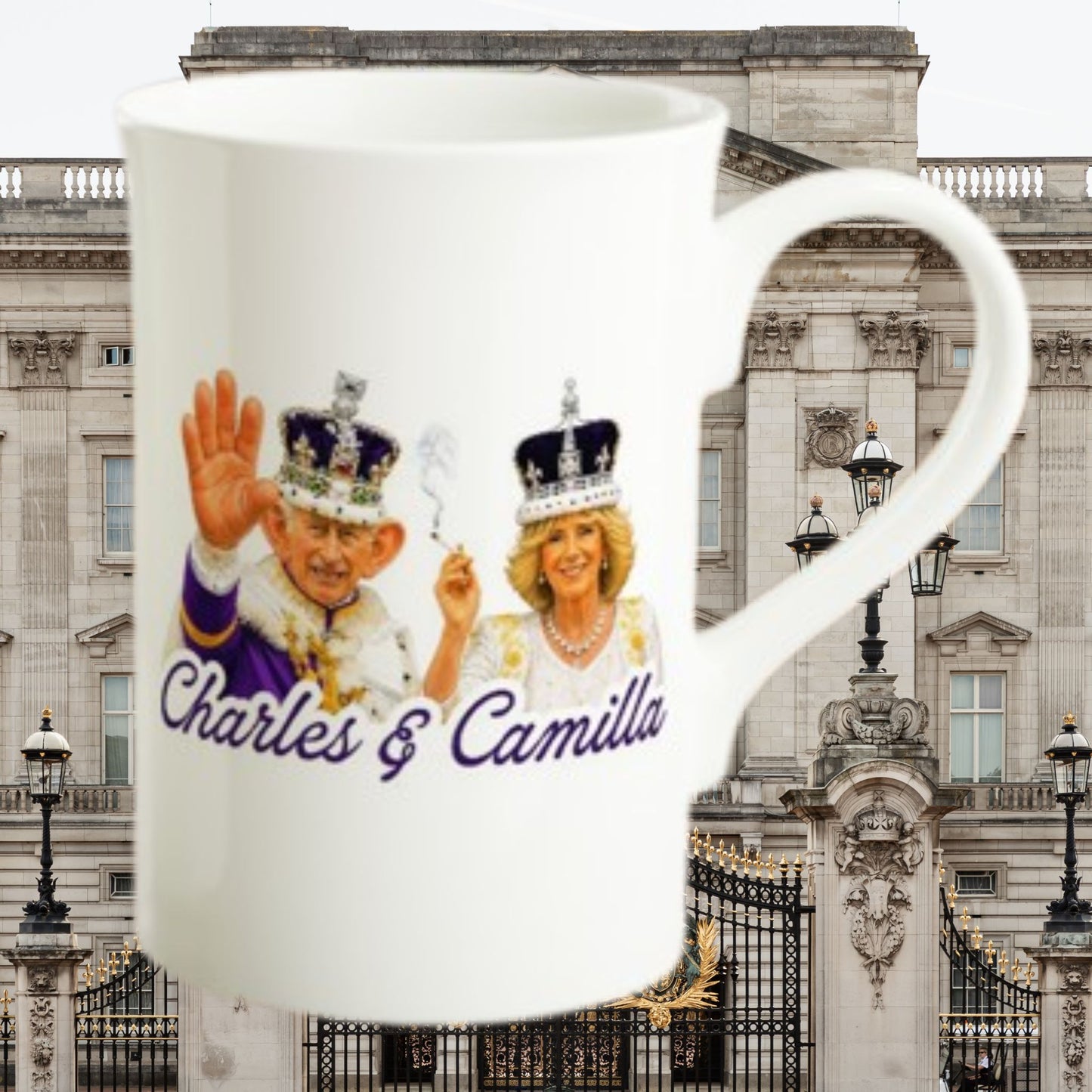 Charles & Camilla White Porcelain Slim Mug