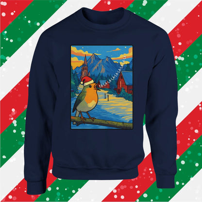 Singing Robin Christmas Sweatshirt