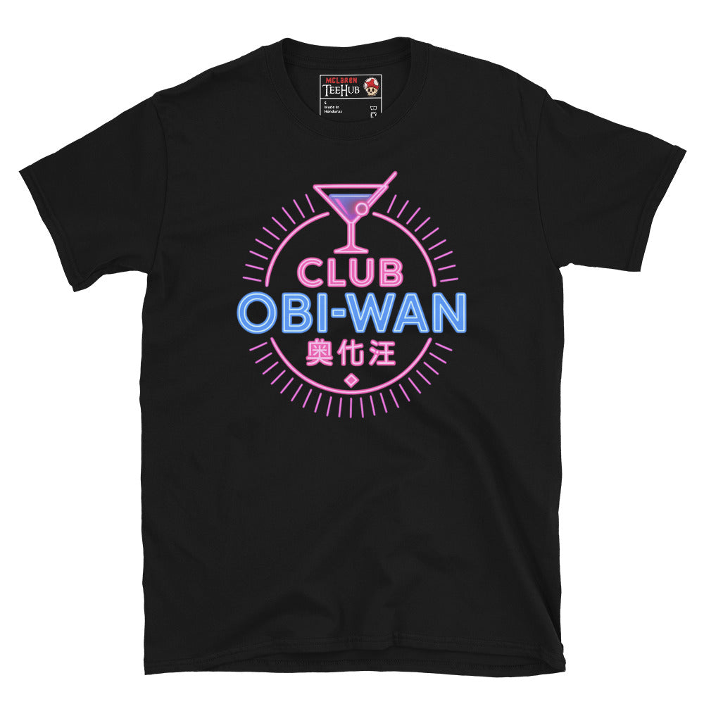 Club Obi-Wan T-Shirt – Retro Indiana Jones Neon Tee – 80s Movie Pop Culture Apparel