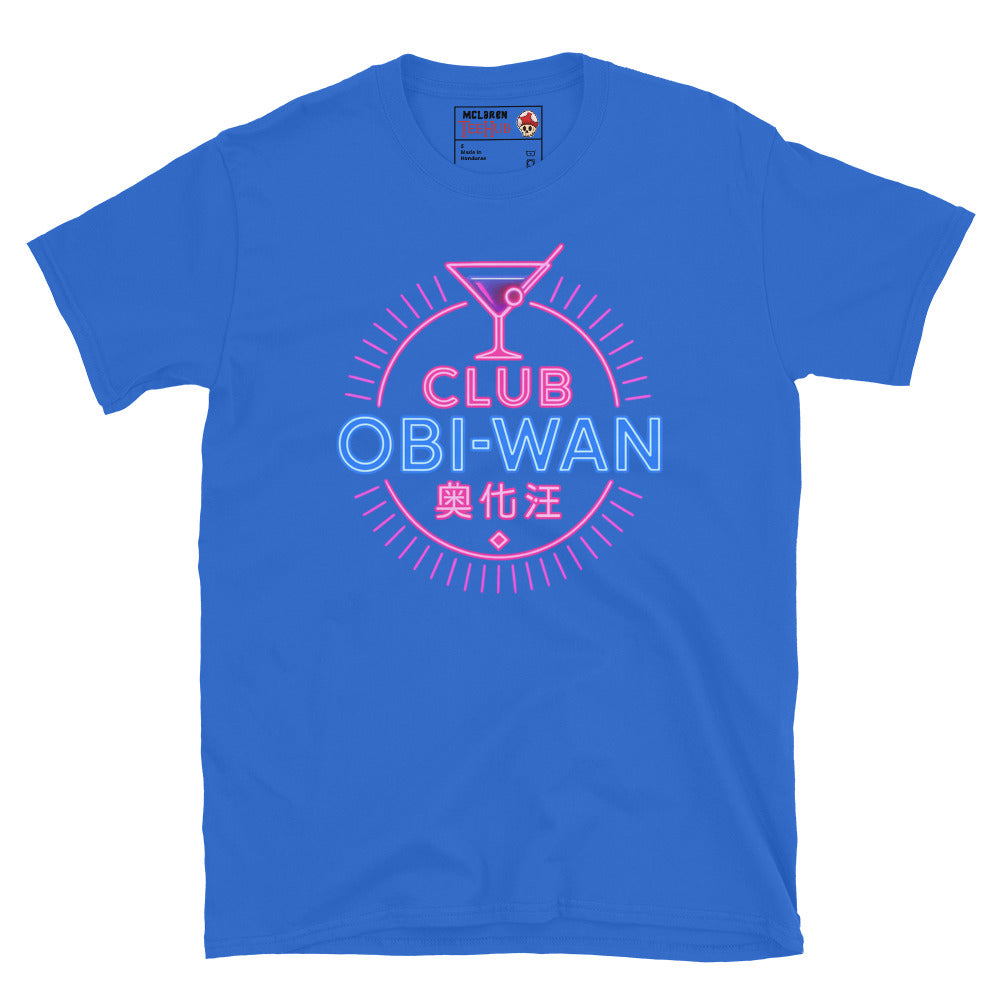 Club Obi-Wan T-Shirt – Retro Indiana Jones Neon Tee – 80s Movie Pop Culture Apparel