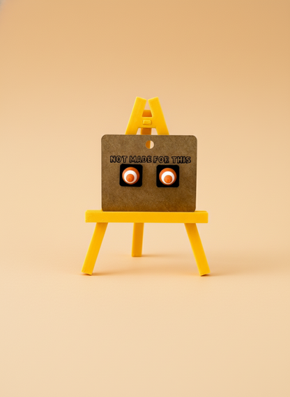 Traffic Cone Stud Earring
