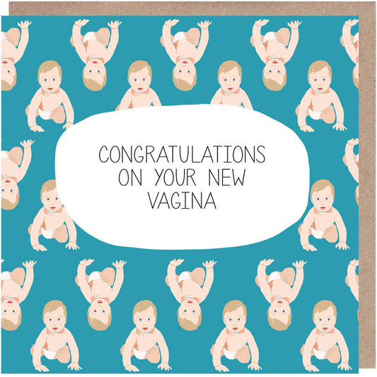Congratulations On Your New Vagina New Baby Card