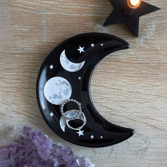 Gothic Gifts Crescent Moon Trinket Dish
