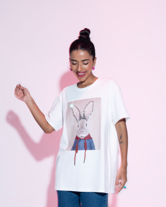 Sahi London Roger Graphic Embroidered Women’s Cotton T-Shirt