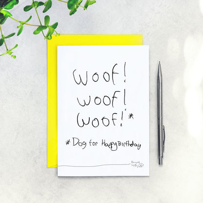 Dog For Happy Birthday Card