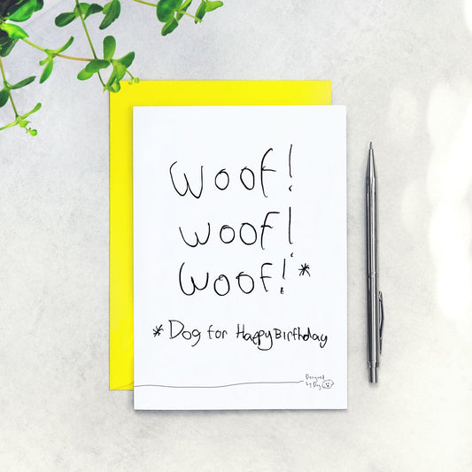 Dog For Happy Birthday Card