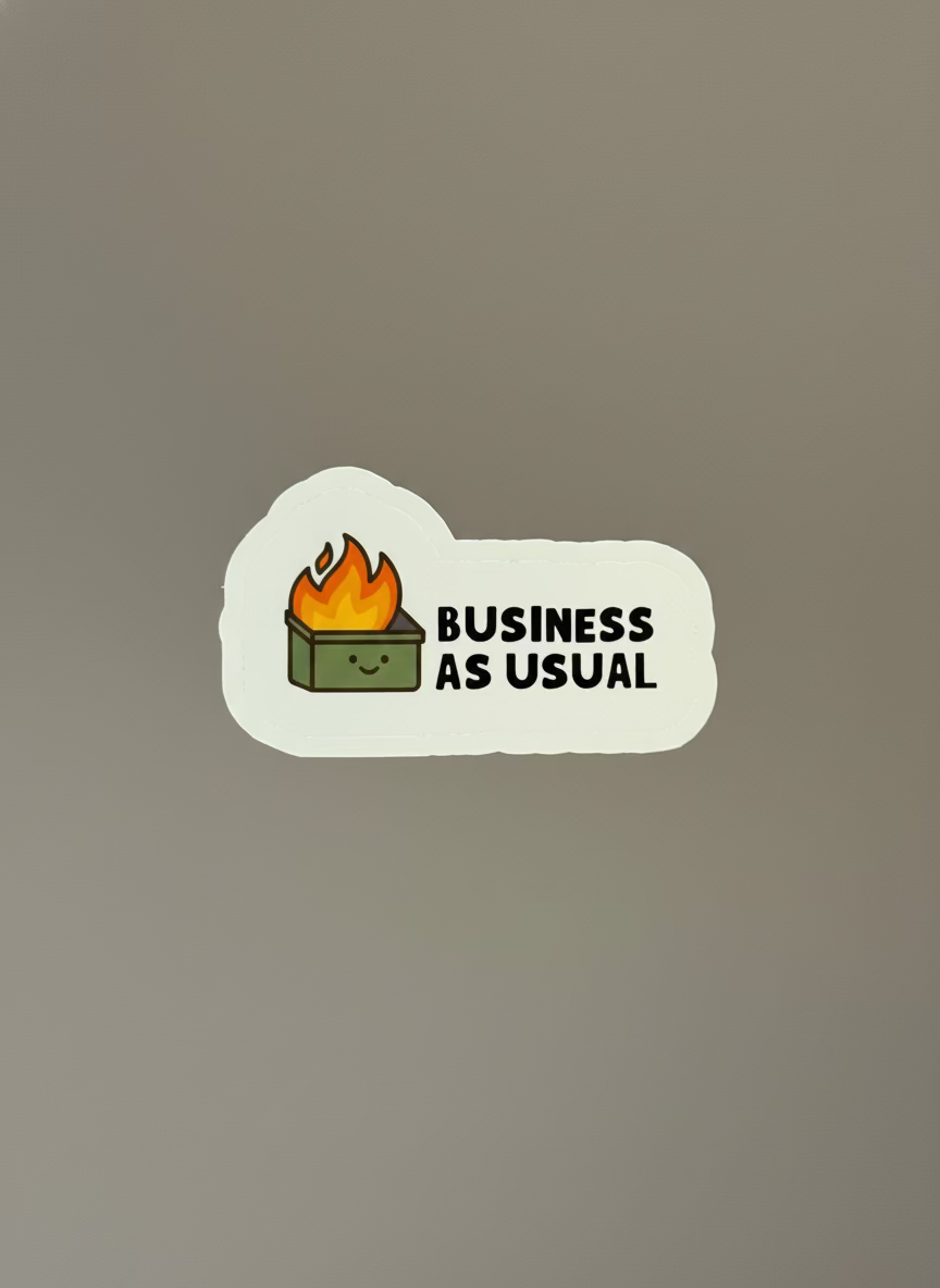 Dumpster Fire Sticker | Not Made For This