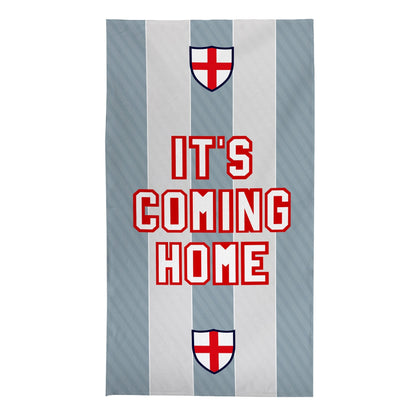 England Grey Stripe - WC26 - Retro Beach Towel - 150cm x 75cm