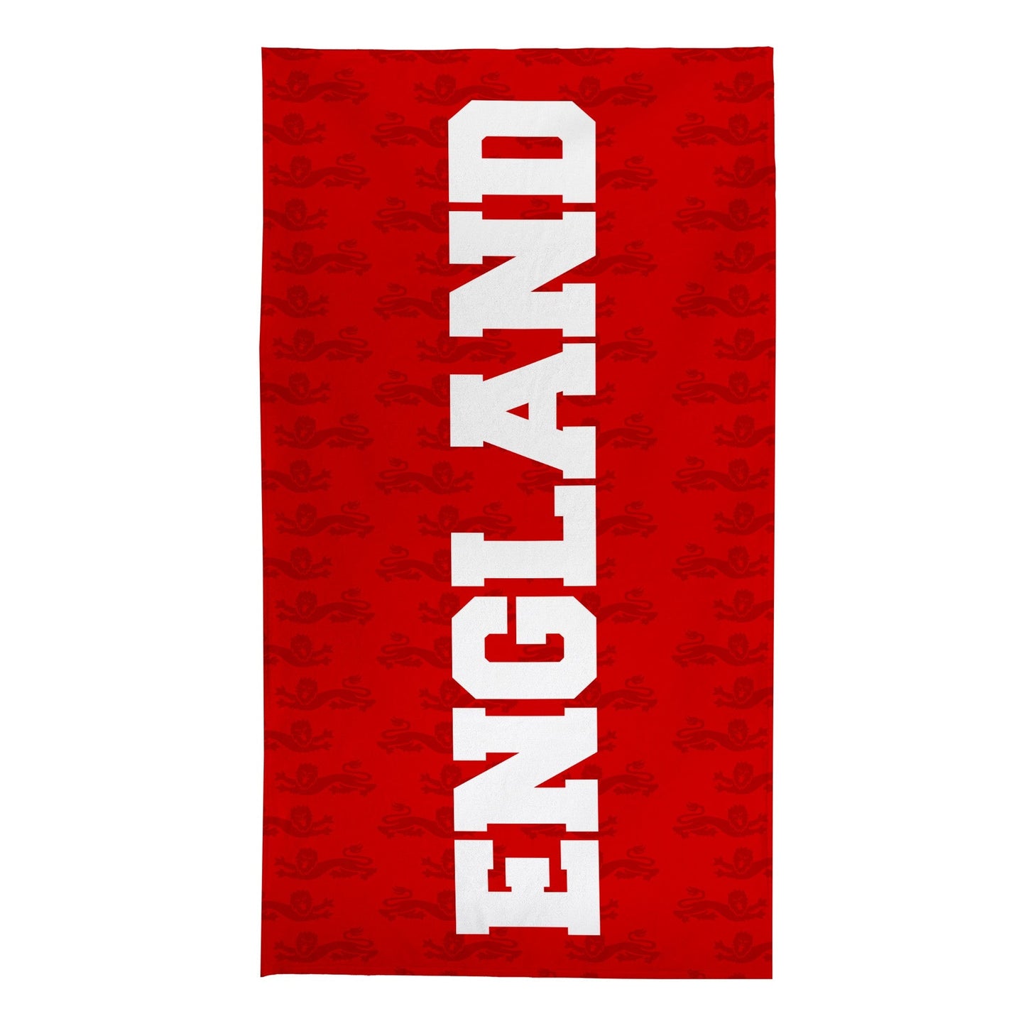 England Lion Repeat - WC26 - Retro Beach Towel - 150cm x 75cm