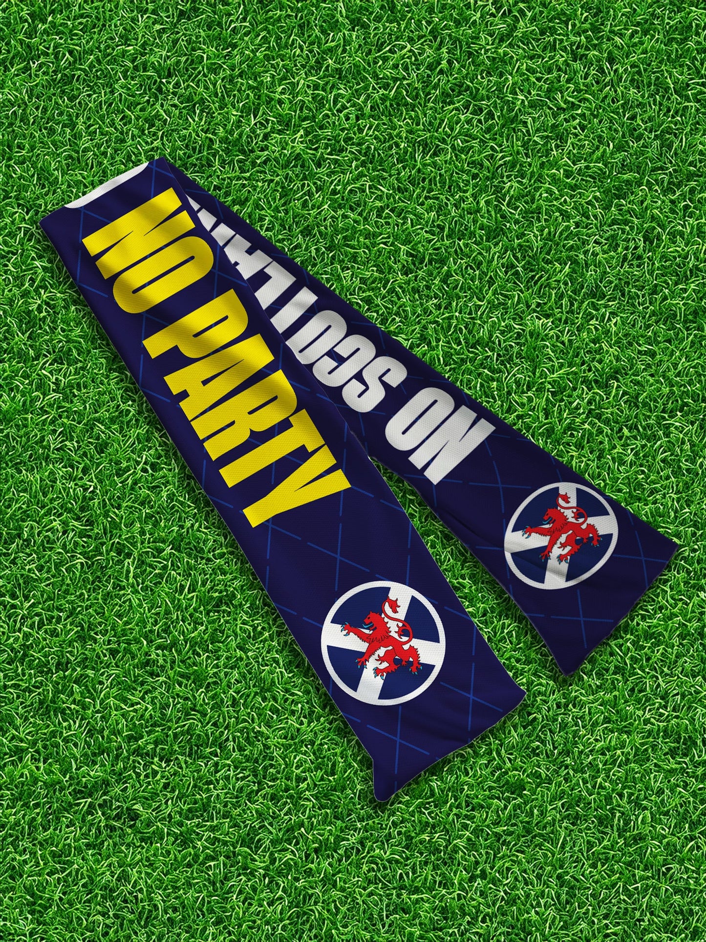 No Scotland No Party - WC26 - Knitted Eyelet Football Scarf