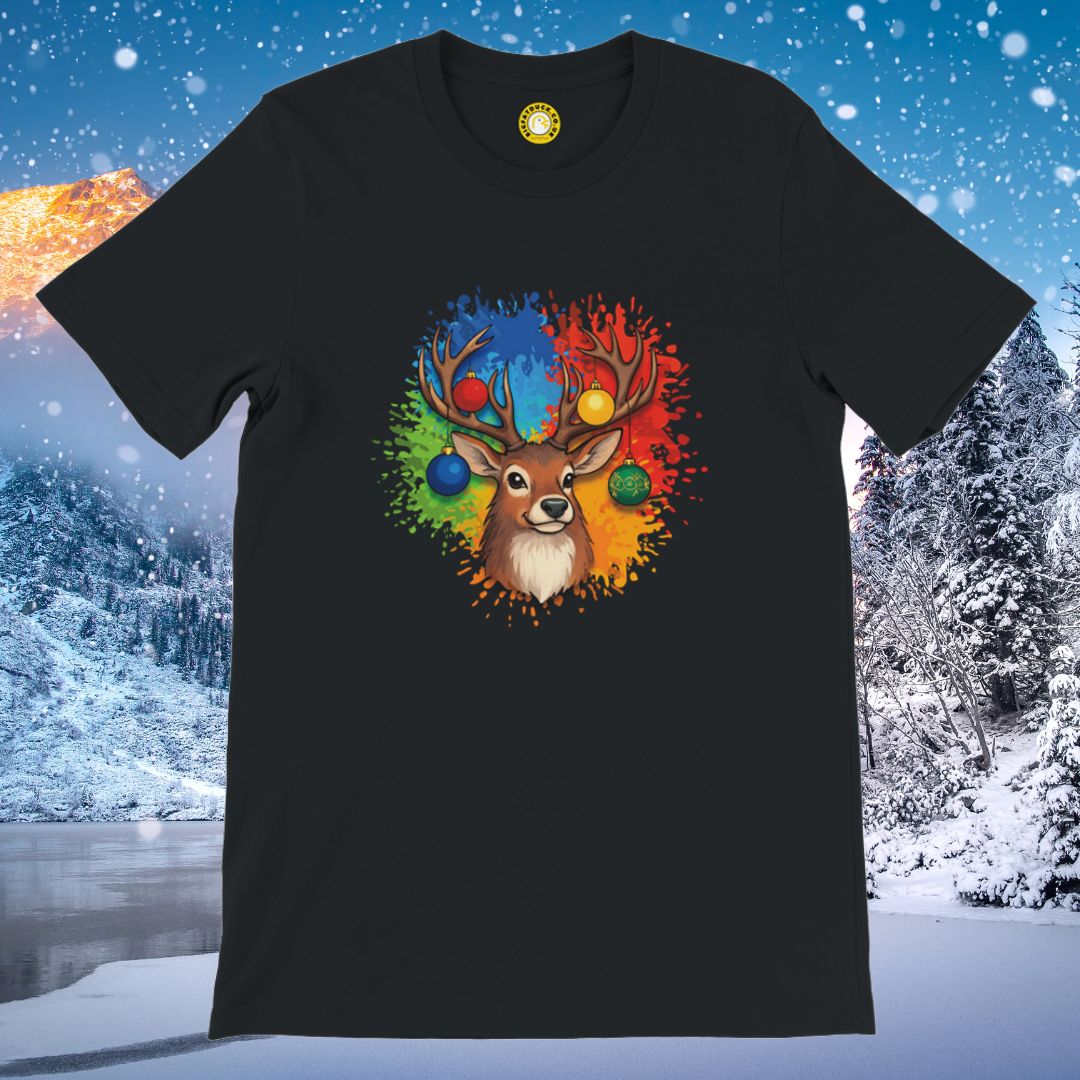 Festive Reindeer Christmas T-shirt