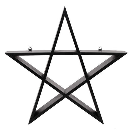 Gothic Gifts Pentagram Wall Art Shelf