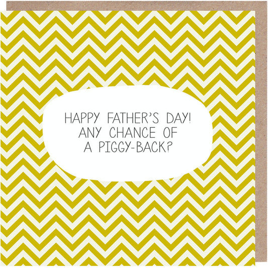 Piggy Back Father's Day Card