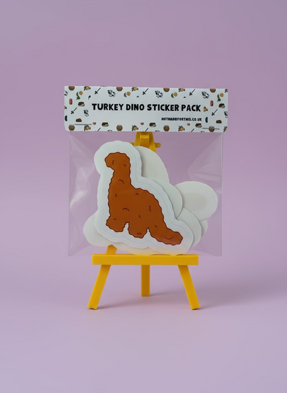 Turkey Dinosaur Sticker Pack | Not Made For This
