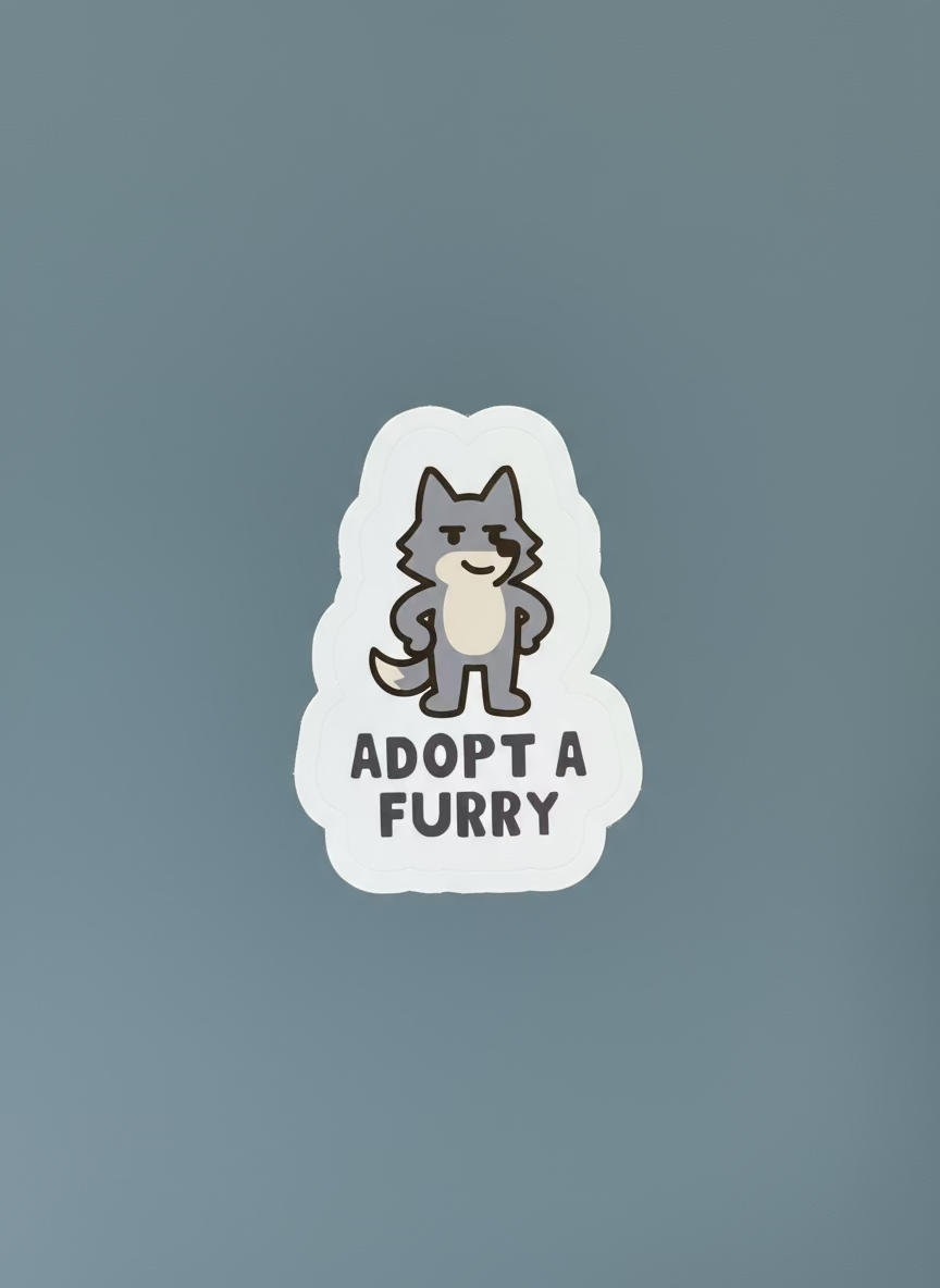 Adopt A Furry Sticker | Not Made For This