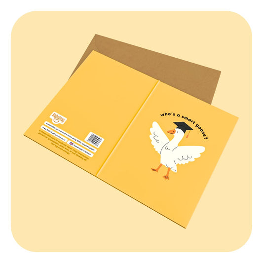 Mini Greeting Card - Who's A Smart Goose?