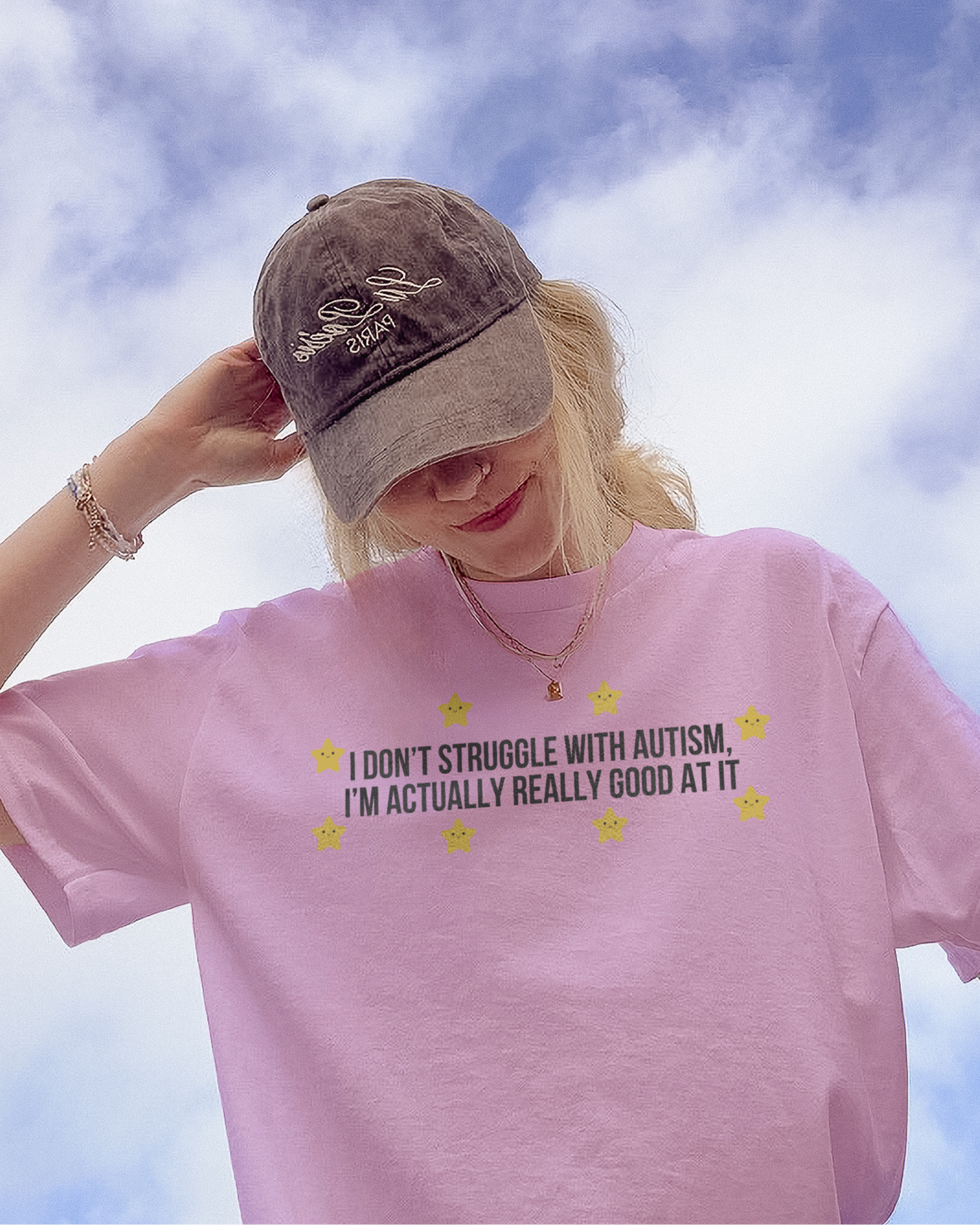 I Don't Struggle With Autism printed t-shirt