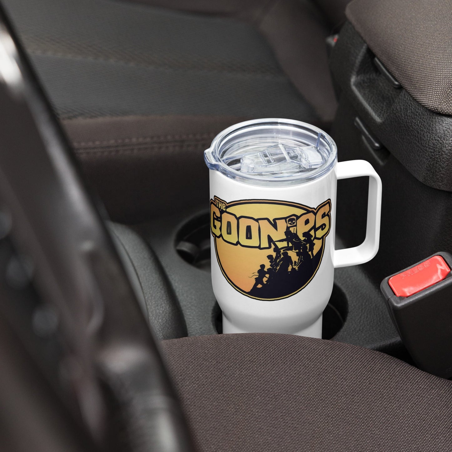 Goonies Movie Travel mug, Thermal Mug with Handle.