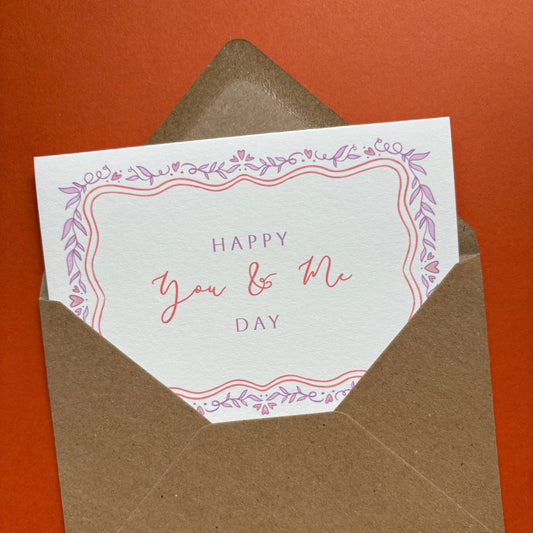 Wedding Anniversary Card - Happy You & Me Day