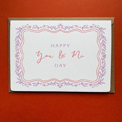 Wedding Anniversary Card - Happy You & Me Day