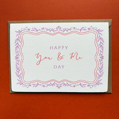 Wedding Anniversary Card - Happy You & Me Day