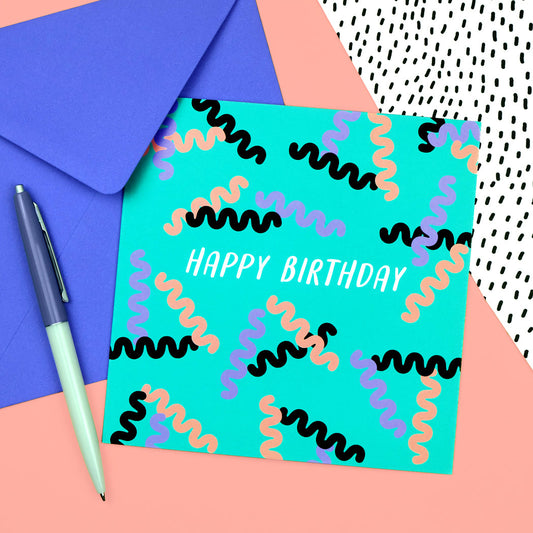 Cavatappi Birthday Card