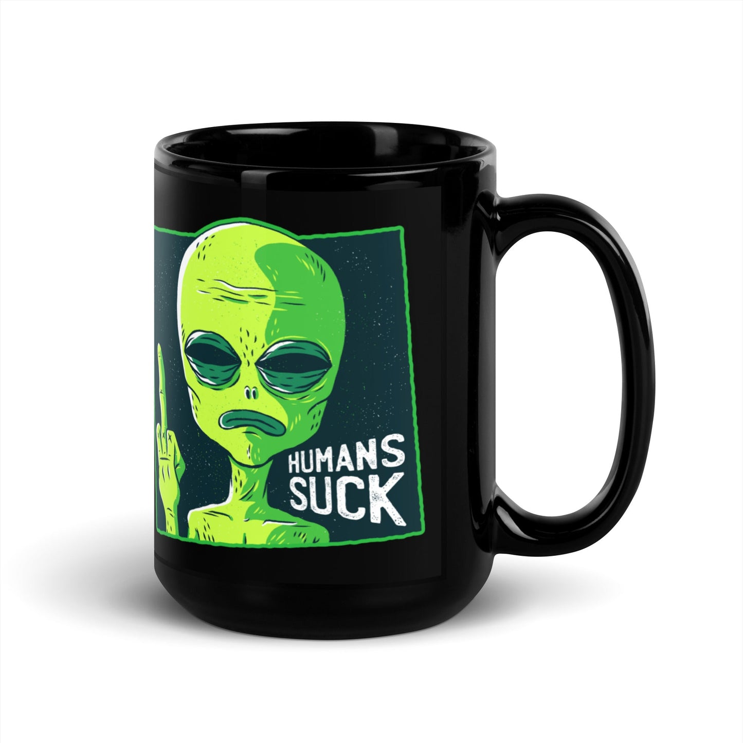 Humans Suck Black Coffee Mug