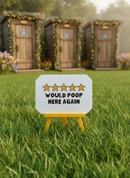 Would Poop Here Again Sticker | Not Made For This