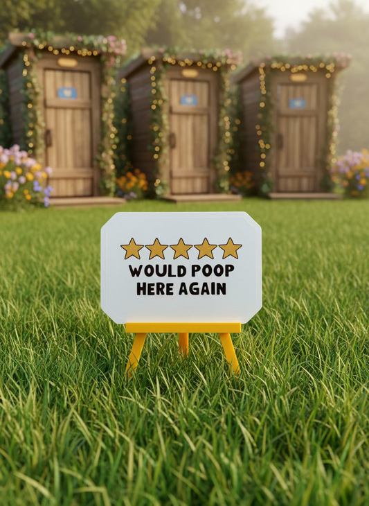 Would Poop Here Again Sticker | Not Made For This