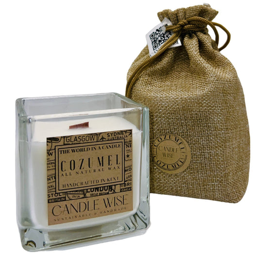Cozumel Mini Travel Size Scented Candle | Aromatic and Uplifting