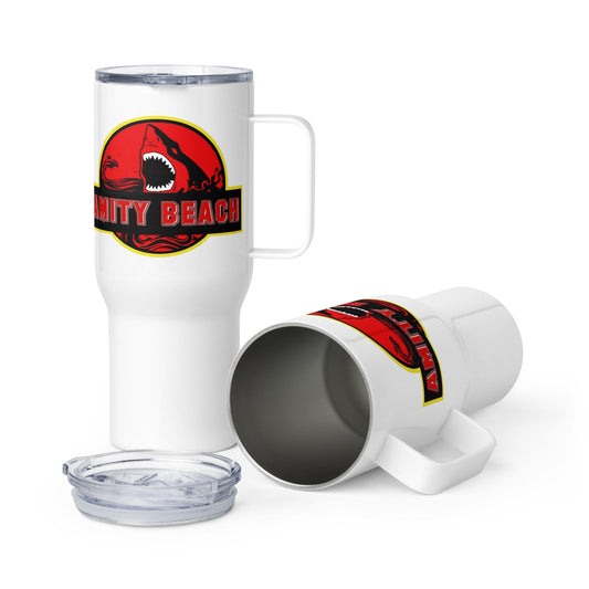 Jaws Amity Beach Travel mug, Thermal Mug with Handle.