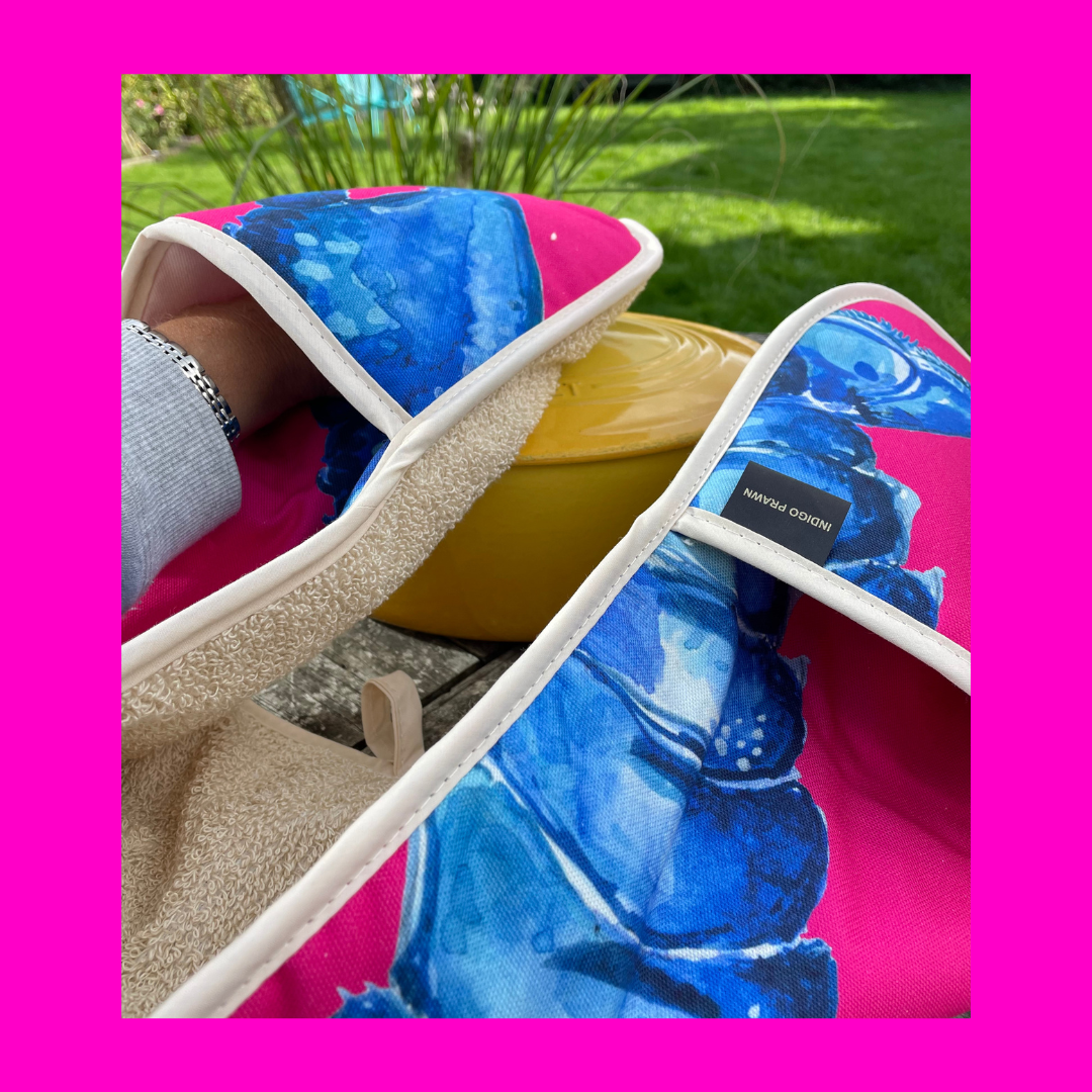 Oven Gloves - Super Duper Pink Lobster