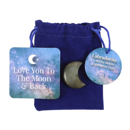 Gothic Gifts Love You To The Moon And Back Labradorite Moon In A Bag